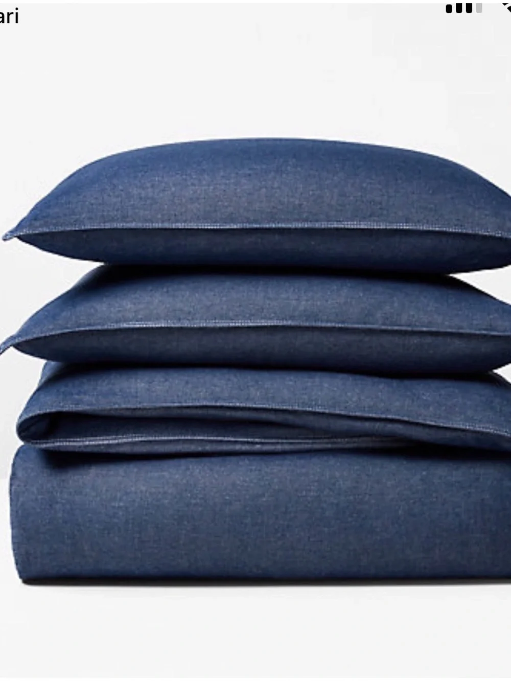Ralph lauren Denim-Style Navy Duvet Set -duvet cover and two pillowcases